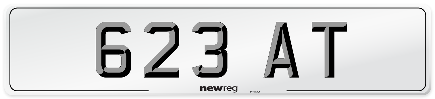 623 AT Number Plate from New Reg